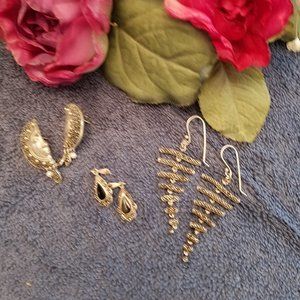 Marcasite Earrings Bundle of 3